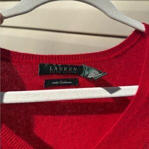 Ralph Lauren 100% Cashmere Red Sweater - size XL